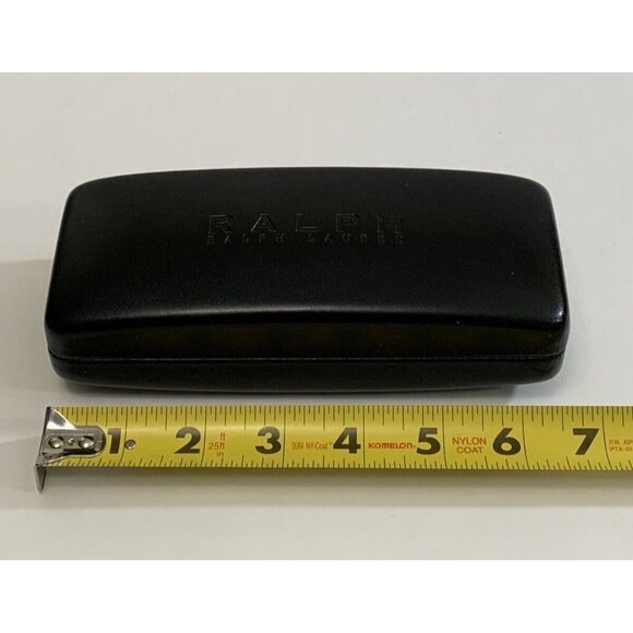 Ralph Lauren Black Clamshell Case For Eyeglasses Sunglasses With Cleaning Cloth - Picture 10 of 11